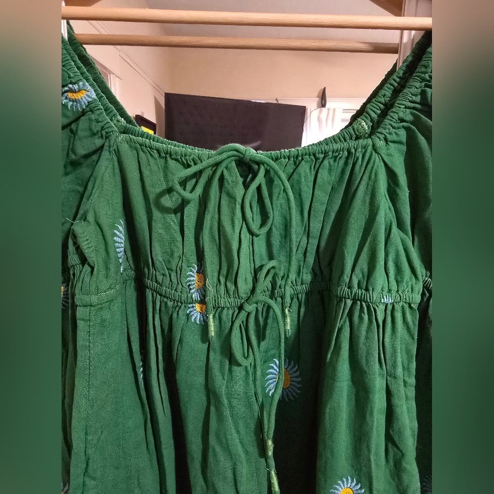 Free People Emory Embroidered Midi Dress Size XS - Picture 6 of 15